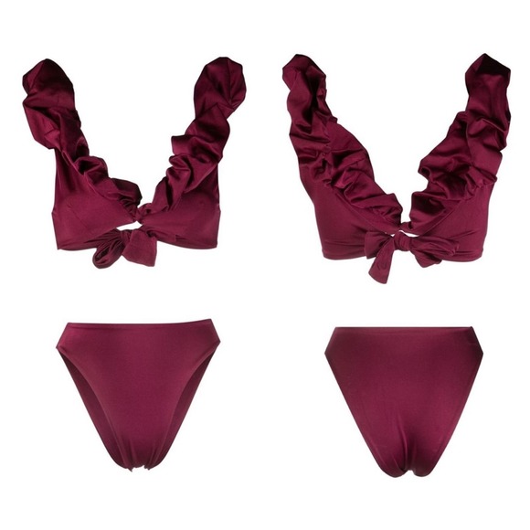 Maygel Coronel Ruffled Red Bikini Set - Picture 10 of 10